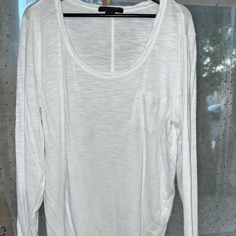 Sanctuary White Long Sleeve Tee
